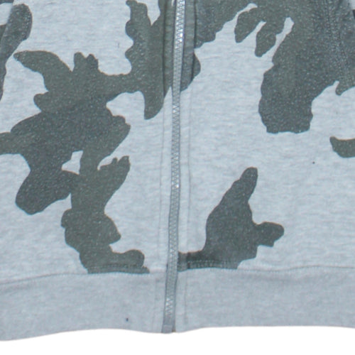 Nike Men's Grey Camo Full Zip Hoodie Small