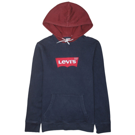Levi's Men's Blue Pullover Hoodie M Logo Fleece Sweatshirt