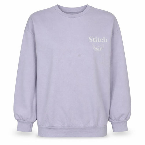 Disney Primark Women Lilac Stitch Sweatshirt L Cotton Blend