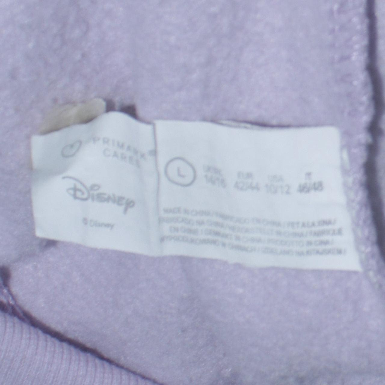 Disney Primark Women Lilac Stitch Sweatshirt L Cotton Blend