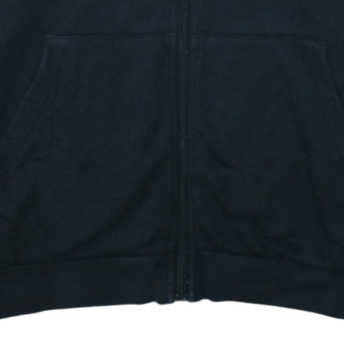 adidas Boys Black Full Zip Hoodie 16 Years Fleece Sports Sweatshirt