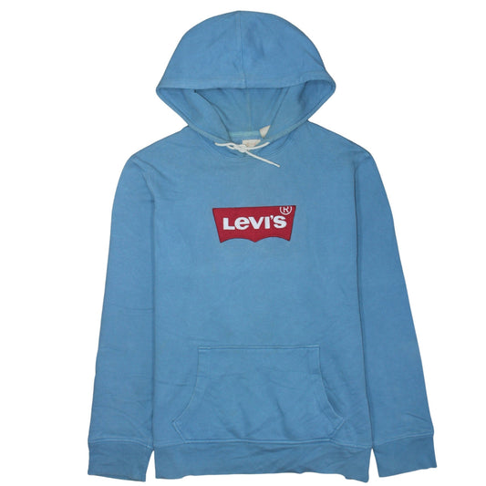 Levi's Women Blue Pullover Hoodie XL Logo Cotton Casual