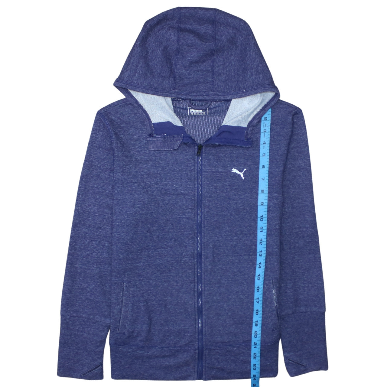 Puma Women's Blue Hooded Full Zip Track Jacket Size M