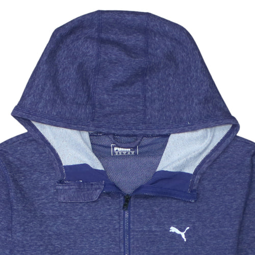 Puma Women's Blue Hooded Full Zip Track Jacket Size M
