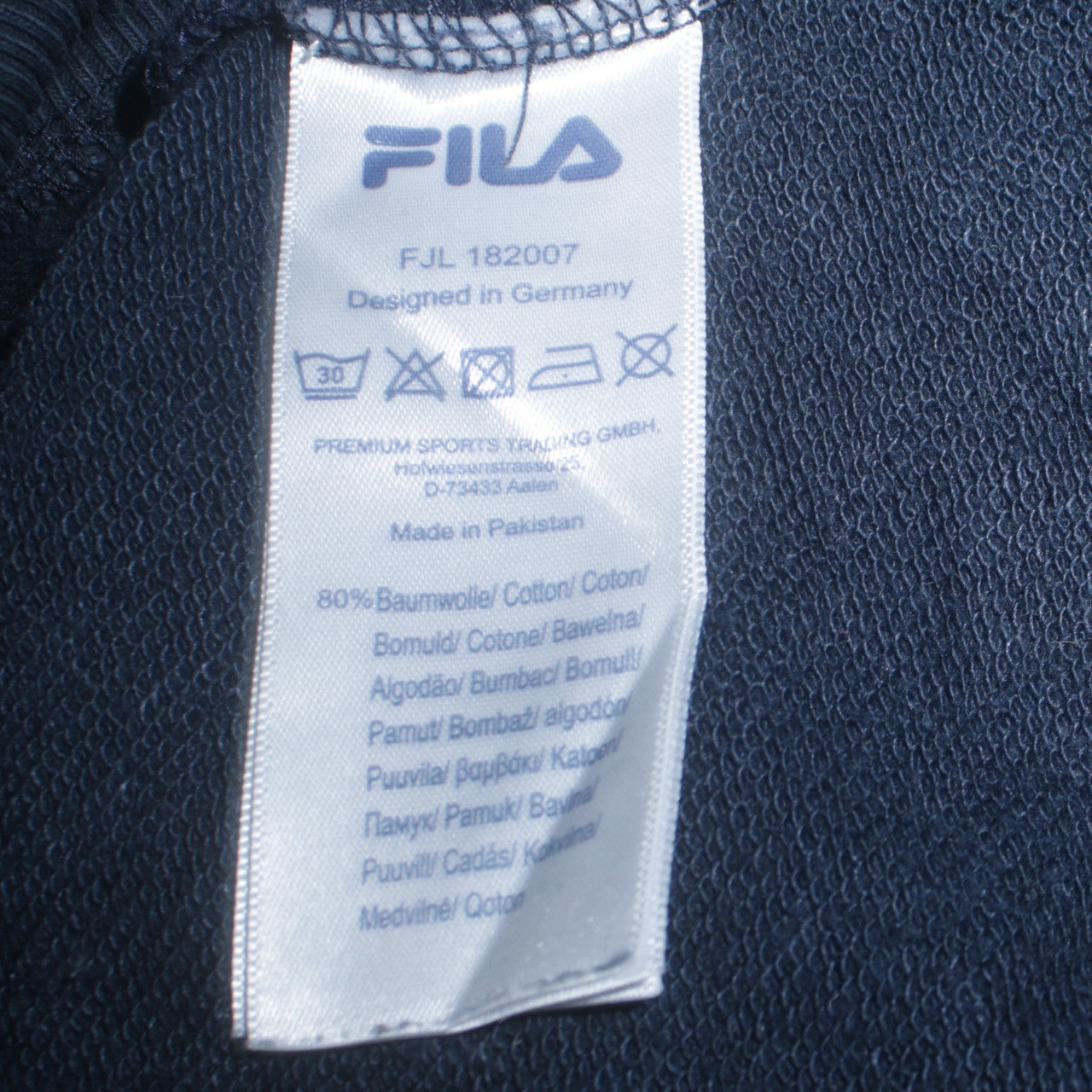 Fila Boys Blue Pullover Hoodie 176 Logo Graphic Cotton Blend Sweatshirt