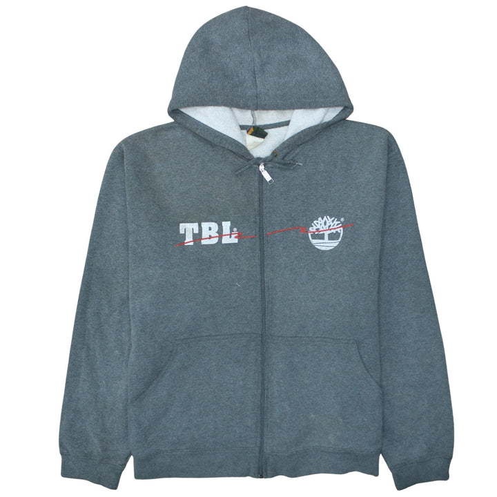 Timberland Men's Grey Full Zip Logo Hoodie XL Regular Fit