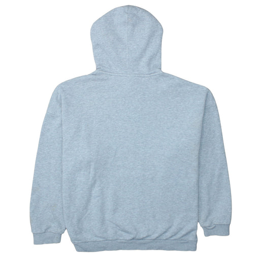 Adidas Womens Grey Hooded Pullover Hoodie Size 12 Logo Print