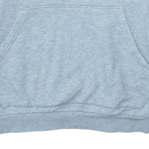 Adidas Womens Grey Hooded Pullover Hoodie Size 12 Logo Print
