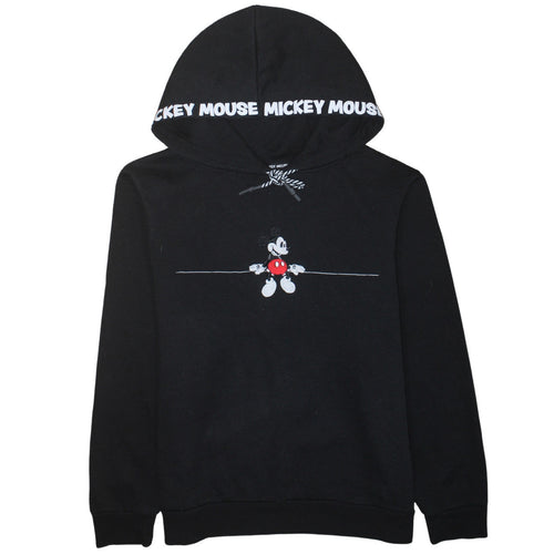 Disney Women Black Hoodie XL Mickey Mouse Graphic Pullover