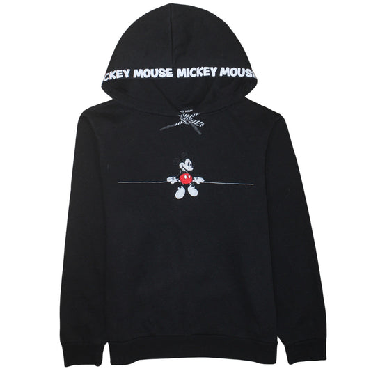 Disney Women Black Hoodie XL Mickey Mouse Graphic Pullover