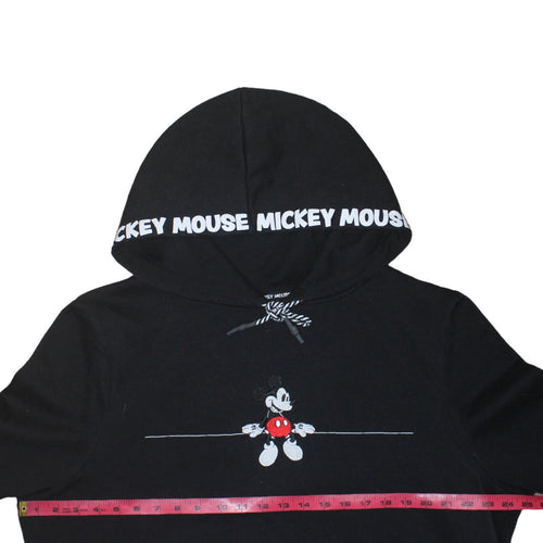 Disney Women Black Hoodie XL Mickey Mouse Graphic Pullover