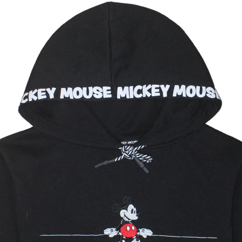Disney Women Black Hoodie XL Mickey Mouse Graphic Pullover