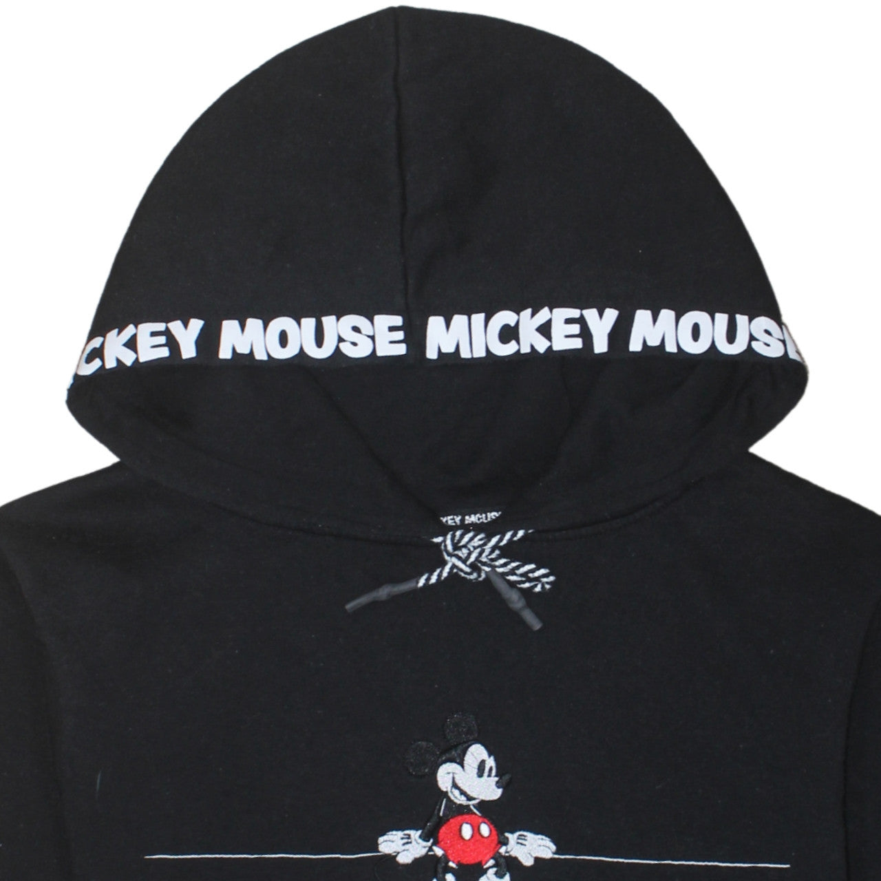 Disney Women Black Hoodie XL Mickey Mouse Graphic Pullover