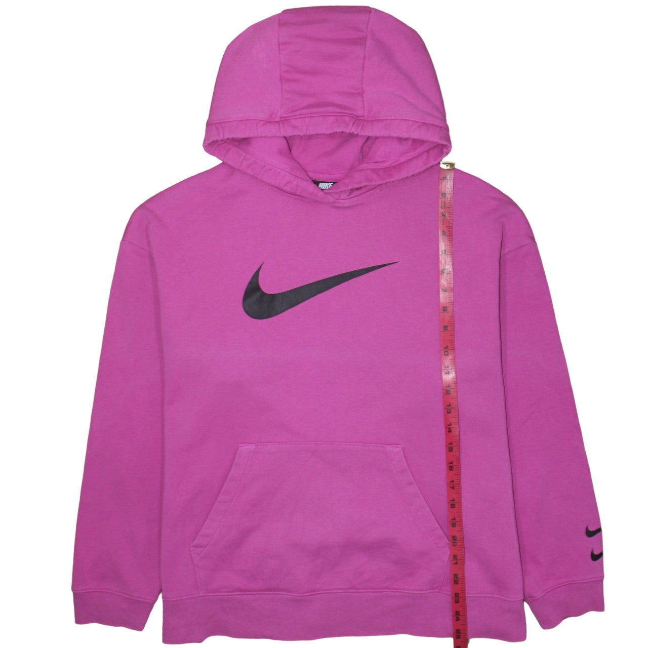 Nike Womens Pink Pullover Hoodie XL Cotton Blend Logo Casual Sweatshirt
