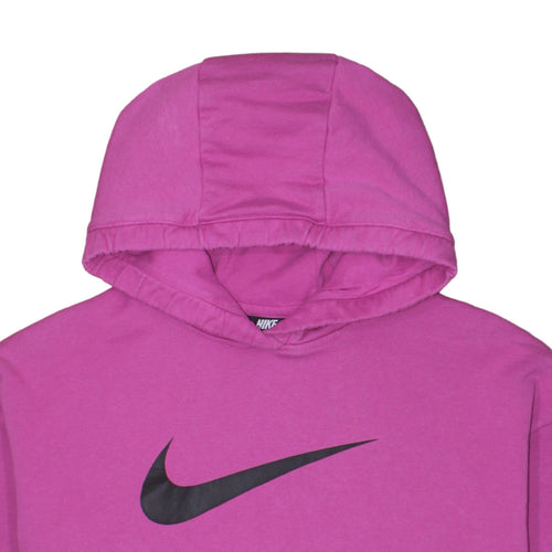 Nike Womens Pink Pullover Hoodie XL Cotton Blend Logo Casual Sweatshirt