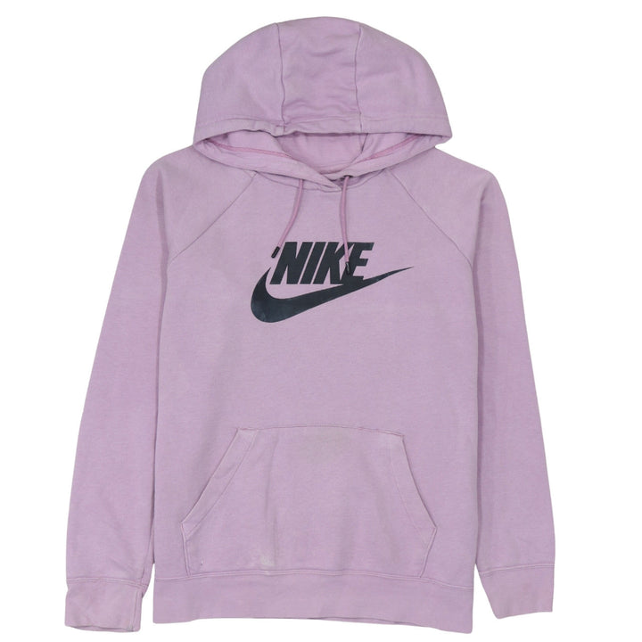 Nike Womens Purple Classic Pullover Hoodie Size L Cotton Blend