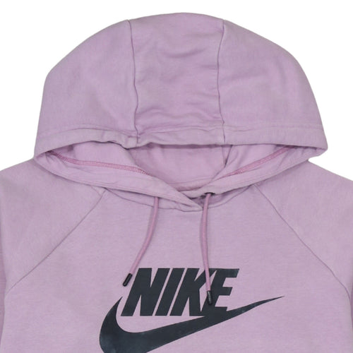 Nike Womens Purple Classic Pullover Hoodie Size L Cotton Blend