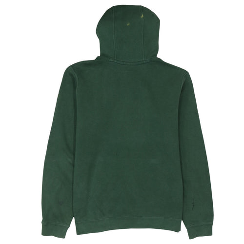 Nike Mens Green Pullover Hoodie M Graphic Logo Cotton Blend