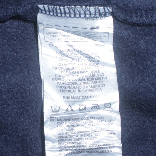 adidas Men's Blue XS Full Zip Hoodie Sweatshirt Regular Fit