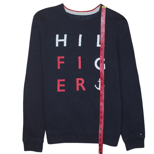 Tommy Hilfiger Men's Blue Graphic Logo Pullover Sweatshirt S