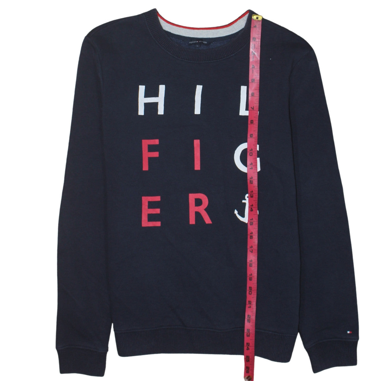 Tommy Hilfiger Men's Blue Graphic Logo Pullover Sweatshirt S