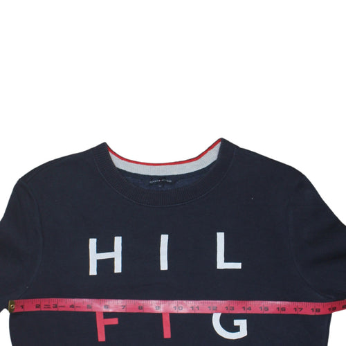 Tommy Hilfiger Men's Blue Graphic Logo Pullover Sweatshirt S