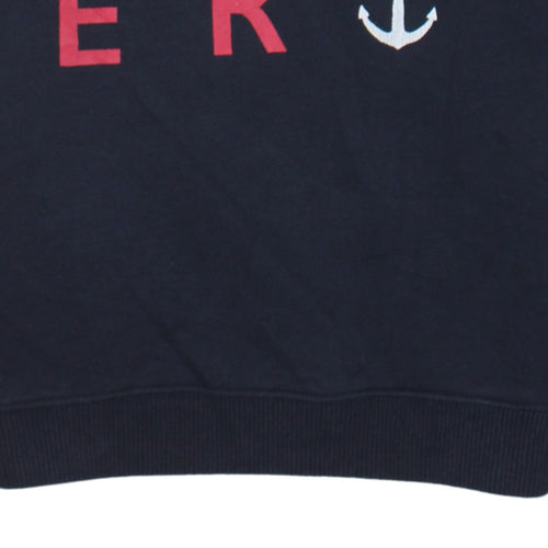 Tommy Hilfiger Men's Blue Graphic Logo Pullover Sweatshirt S