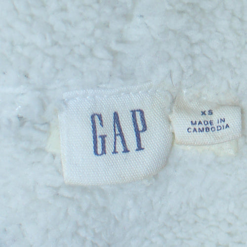GAP Men’s Grey Full Zip Logo Hoodie XS Sherpa Lined Sweatshirt