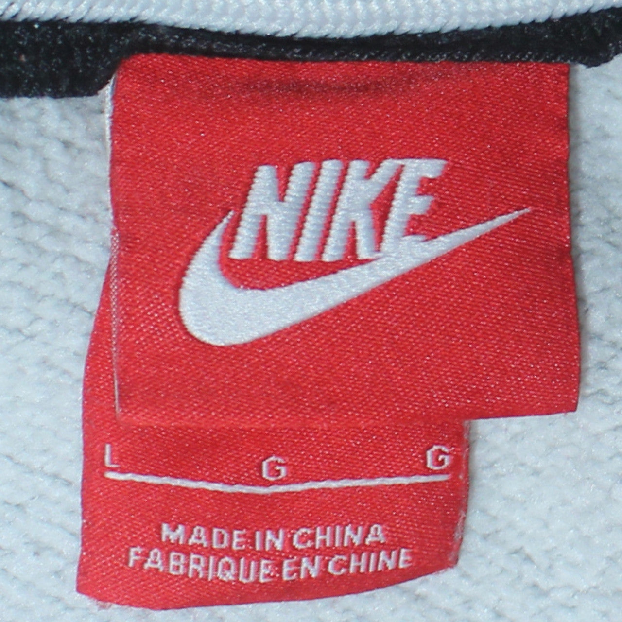 Nike Men Grey Pullover Sweatshirt L Crew Neck Logo Fleece Jumper