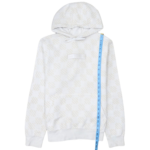 Nike Men's Beige Check Pullover Hoodie Size S