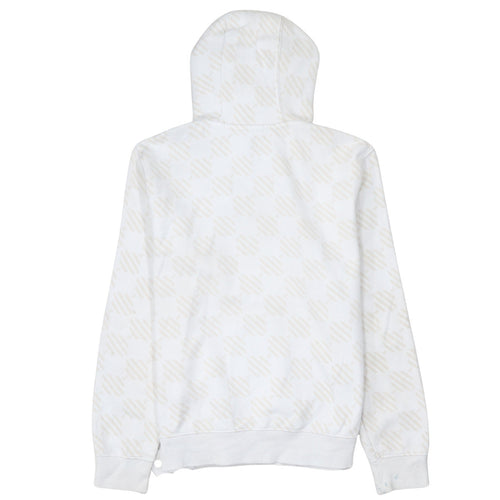 Nike Men's Beige Check Pullover Hoodie Size S