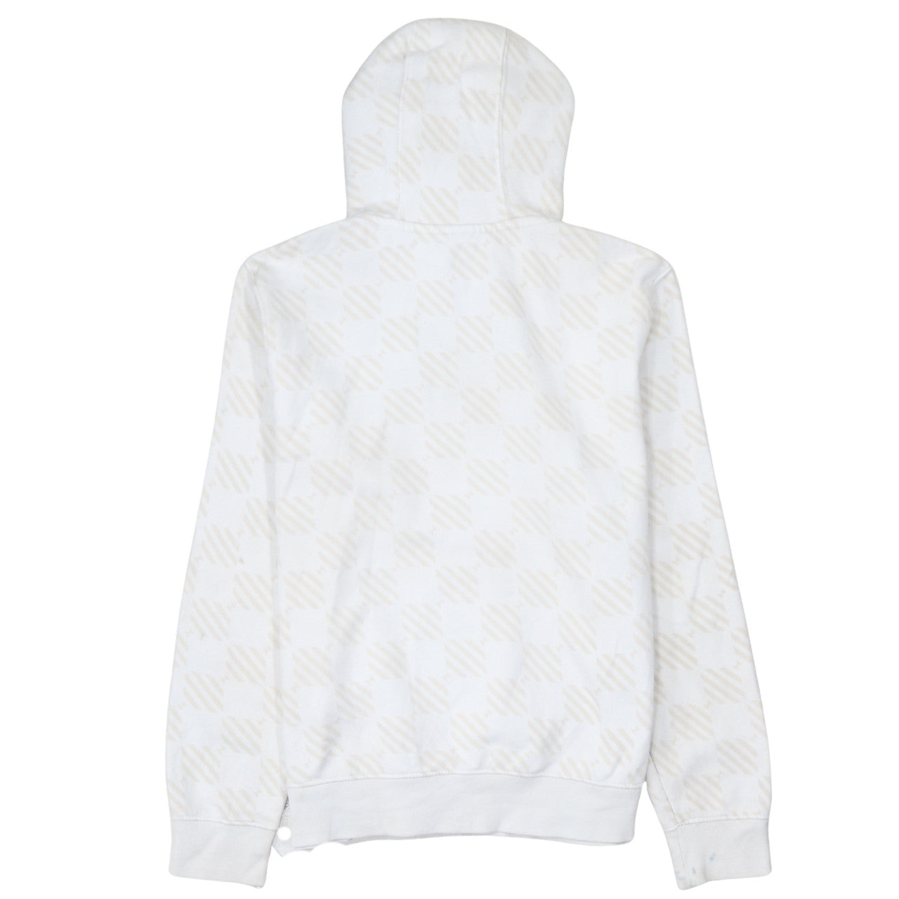 Nike Men's Beige Check Pullover Hoodie Size S
