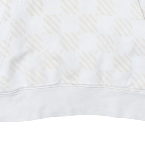 Nike Men's Beige Check Pullover Hoodie Size S