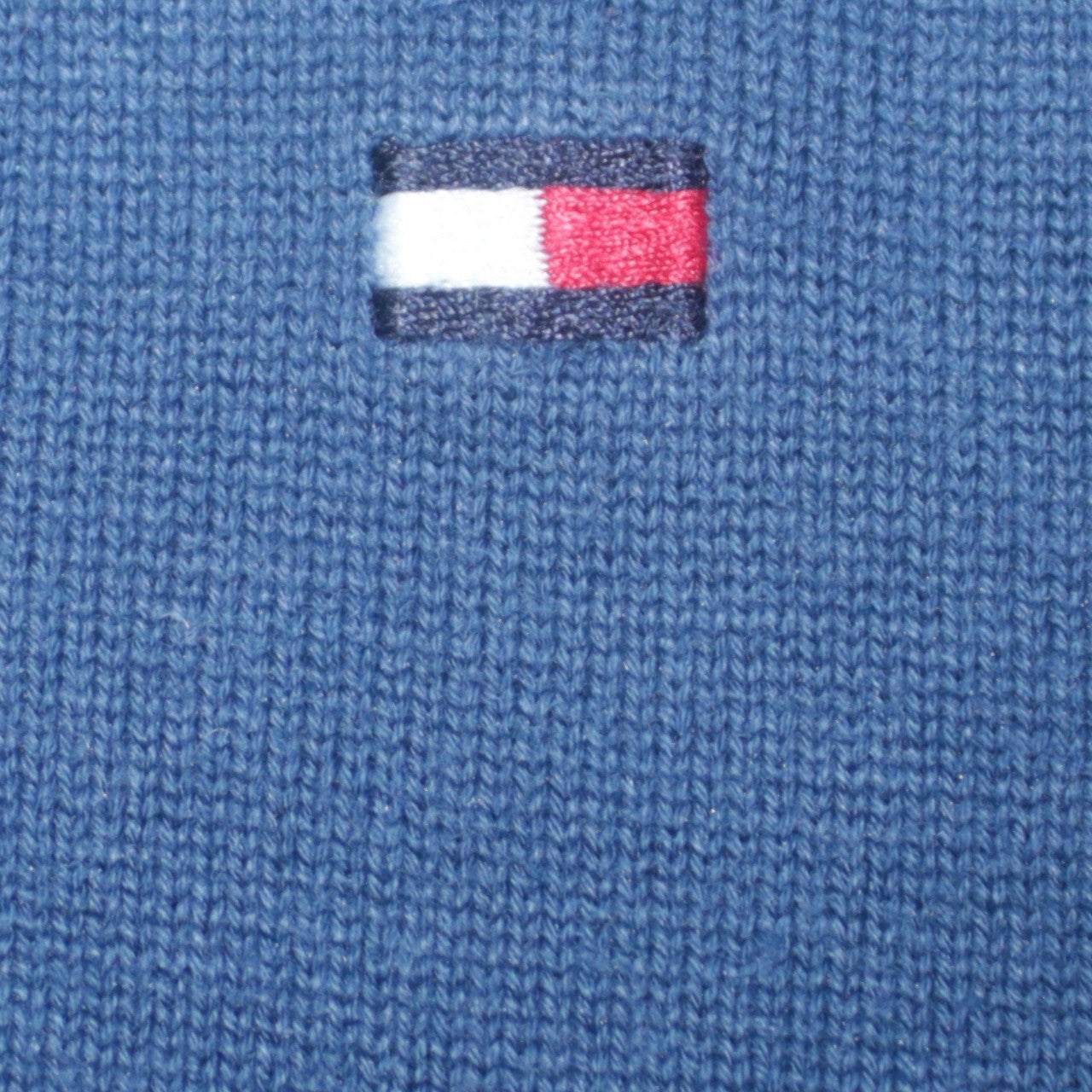 Tommy Hilfiger Men's Blue Cotton 1/2 Zip Jumper Size M