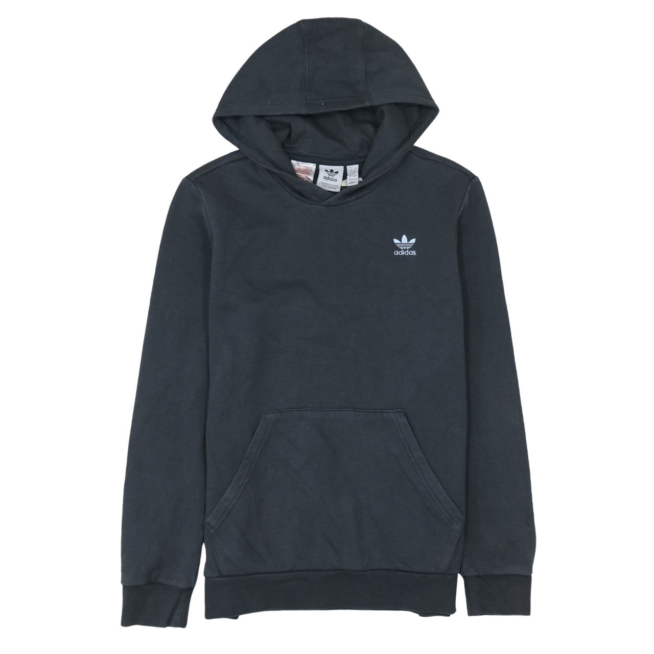 Adidas Boys Black Pullover Hoodie Sweatshirt 13-14 Years Cotton Blend