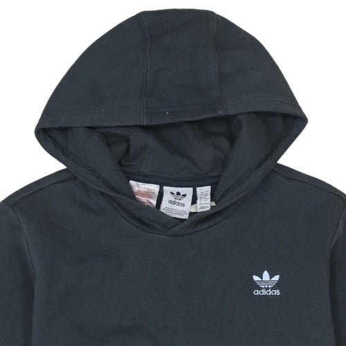 Adidas Boys Black Pullover Hoodie Sweatshirt 13-14 Years Cotton Blend