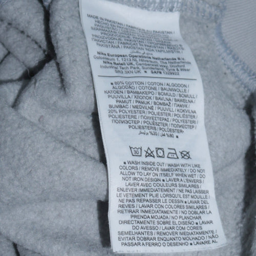 Nike Womens Grey XS Loose Fit Cotton Blend Crew Neck Sweatshirt