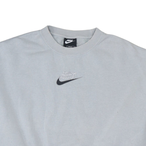 Nike Womens Grey XS Loose Fit Cotton Blend Crew Neck Sweatshirt
