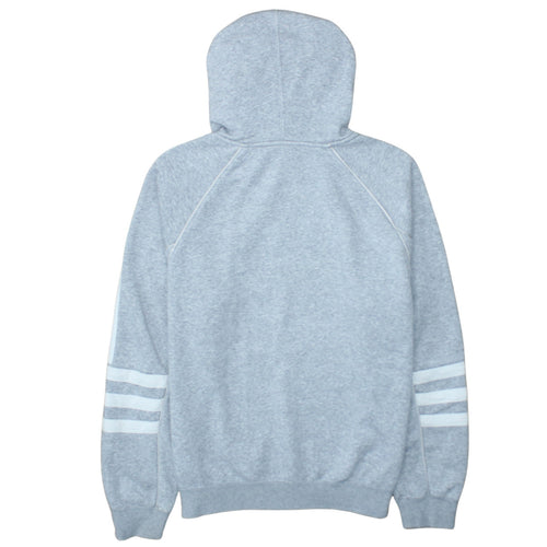 Adidas Men's Grey Pullover Hoodie Small Logo Sportswear Jumper