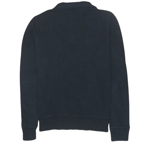 Tommy Hilfiger Men's Blue Collared 1/4 Zip Cotton Jumper XS