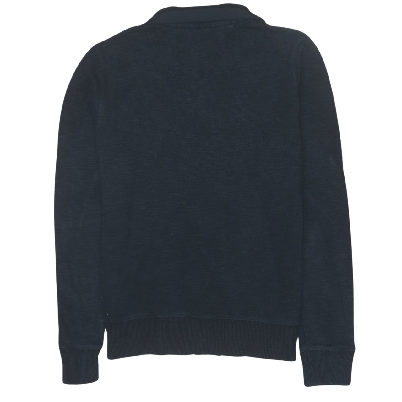 Tommy Hilfiger Men's Blue Collared 1/4 Zip Cotton Jumper XS