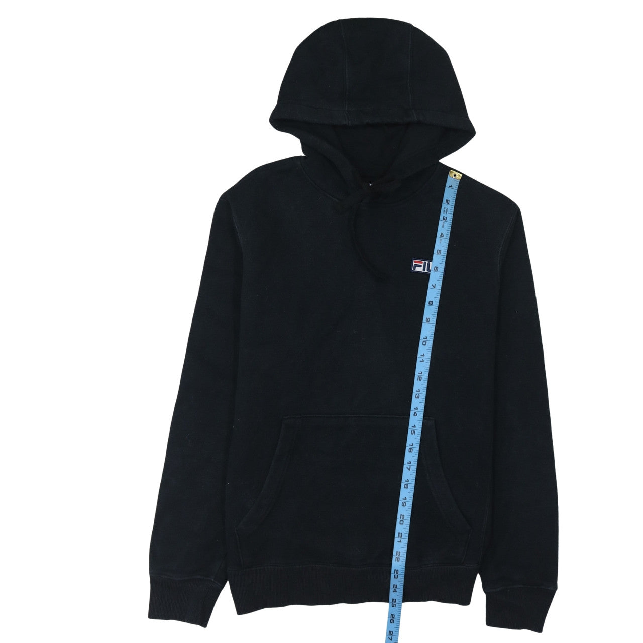 FILA Men's Black Pullover Hoodie Size S Regular Fit Fleece