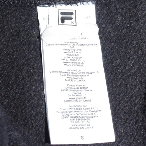 FILA Men's Black Pullover Hoodie Size S Regular Fit Fleece