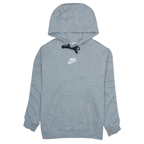 Nike Mens Grey Pullover Hoodie Small Logo Sports Fleece
