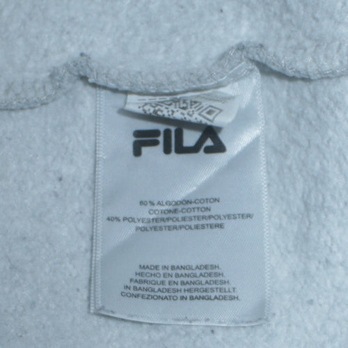 FILA Men's Grey Crew Neck Pullover Sweatshirt M Regular Fit