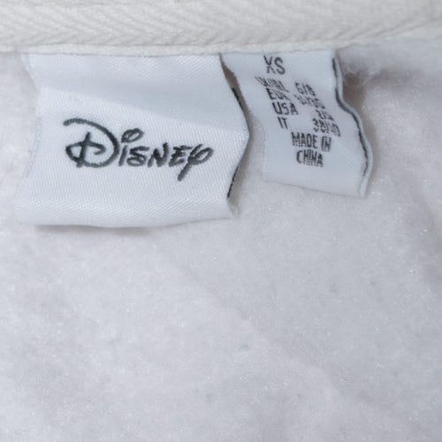 Disney Womens White Sweatshirt XS Dumbo Crew Neck Pullover