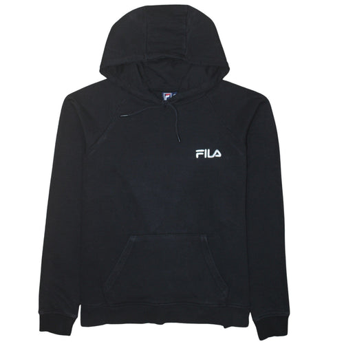 Fila Men’s Black Pullover Hoodie XL Regular Fit Cotton Blend