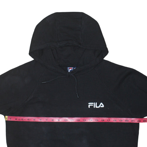 Fila Men’s Black Pullover Hoodie XL Regular Fit Cotton Blend
