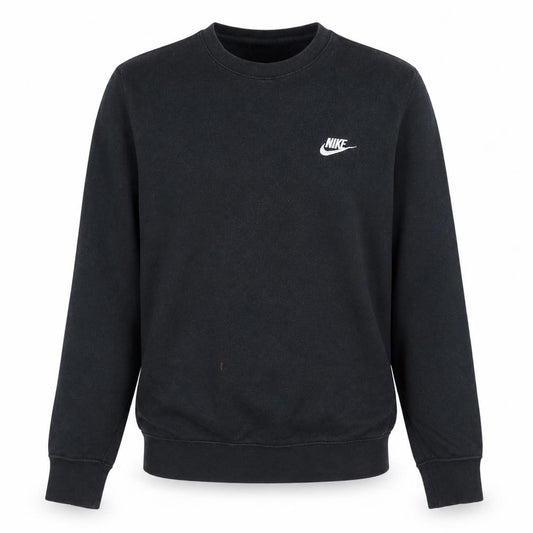 Front view of Nike Men's Black XS Crew Neck Pullover Sweatshirt