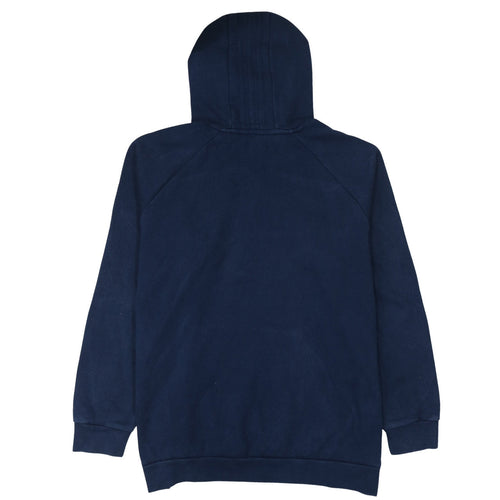 Adidas Men Blue XL Pullover Hoodie with Logo Graphic Print
